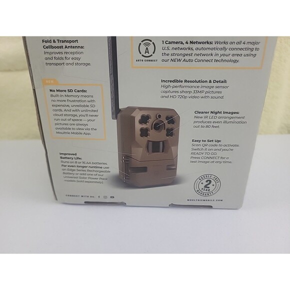 Moultrie Edge Modile Cellular Trail Camera MP33, 720p NIB - Picture 12 of 14